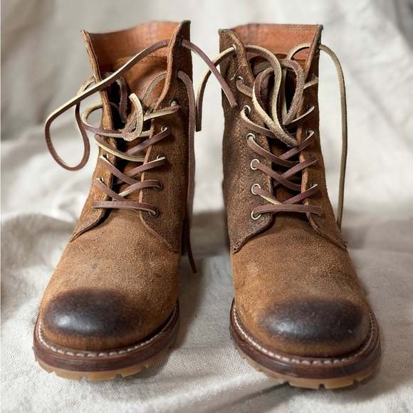 Frye Sabrina Lace Up Leather Boots - Picture 2 of 7